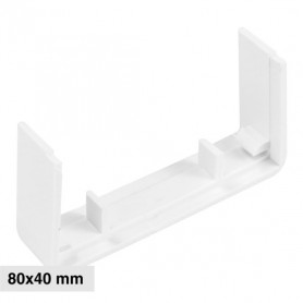 Connettore Giunto Per Canaline Passacavi 80X40 In Plastica Bianco ART.56280405 ELMARK