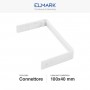 Connettore Giunto Per Canaline Passacavi 100X40 In Plastica Bianco ART.562100405 ELMARK