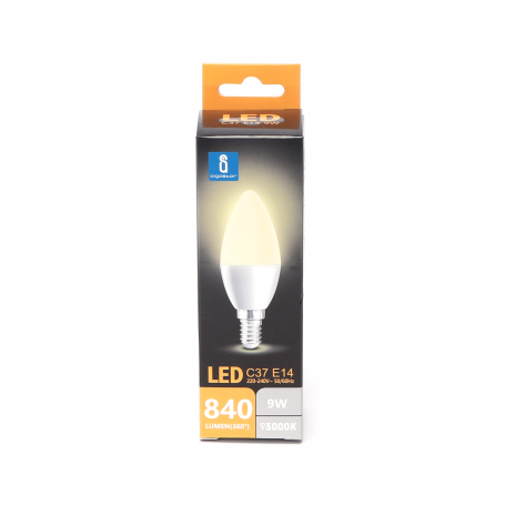 Lampadina LED A5 C37 9W E14 Luce Calda 3000K 840lm