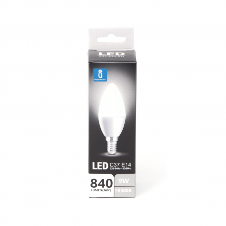 Lampadina LED A5 C37 9W E14 Luce Fredda 6500K 840lm