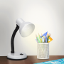 Lampada Da Tavolo Flessibile Attacco E27 Max 60W Bianco