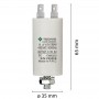 Condensatore Permanente Per Motori Elettrici 8 µF 450V. Dado M8