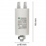 Condensatore Permanente Per Motori Elettrici 25 µF 450V. Dado M8