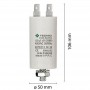 Condensatore Permanente Per Motori Elettrici 50 µF 450V. Dado M8