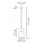 Lampada da Tavolo LED Ricaricabile TAG Corten 3W 3000K IP54
