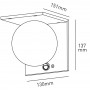 Applique Solare Nera 5,2W 1000LM IP54 Bot Lighting MOON 4000K