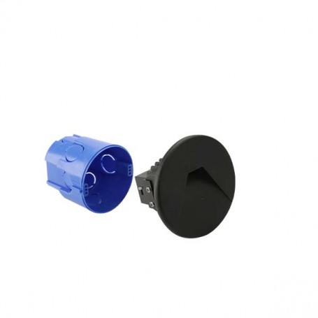 Faretto Segnapasso Tondo Fascio Trapezio 3W CCT IP44 Nero FAI