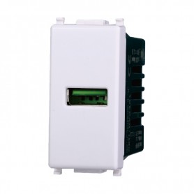 Presa Caricatore USB Type-A 5Vdc 2.1A Compatibile Vimar Plana Ettroit