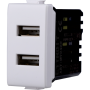 Presa Doppia USB Type-A 5Vdc 2.1A Compatibile Bticino Matix Ettroit