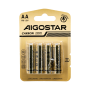 Batterie Aigostar AA Stilo Zinco Carbone 1.5V Confezione da 4 Pile