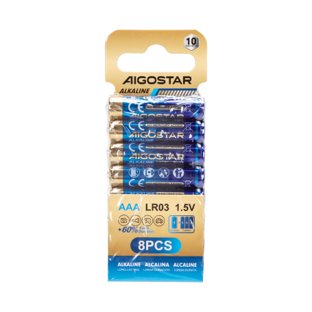 Batterie Aigostar AAA Ministilo 1.5V Confezione da 8 Pile Alcaline