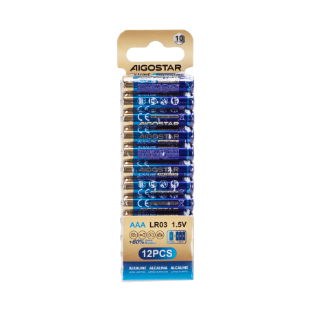 Batterie Aigostar AAA Ministilo 1.5V Confezione da 12 Pile Alcaline