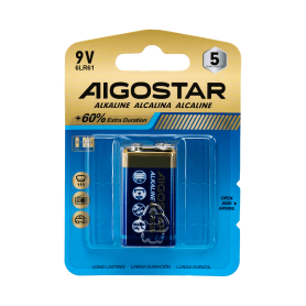 Batterie Aigostar Alcaline 9V Confezione da 1 Pila Alcaline