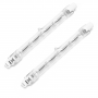 Lampadina Alogena R7S Lineare 118mm 120W Dimmerabile 2 Pezzi Luce Calda