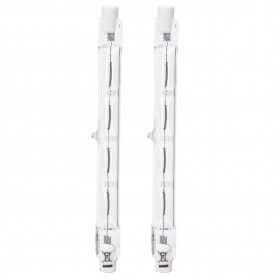 Lampadina Alogena R7S Lineare 118mm 160W Dimmerabile 2 Pezzi Luce Calda
