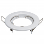 Portafaretto Ghiera da incasso 8cm GU10 / MR16 Tonda Bianca cf 2pz