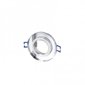 FSL Portafaretto Orientabile Color Argento 90*25/Φ70 - GU10 MR16