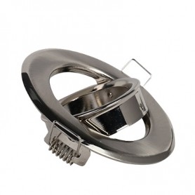 FSL Portafaretto Orientabile Color Nikel 90*25/Φ70 - GU10 MR16