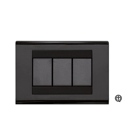 Placca Nera Compatibile Bticino Living Classic Serie TL Feb