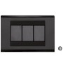 Placca Nera Compatibile Bticino Living Classic Serie TL Feb