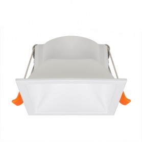 Portafaretto Ghiera Fissa Quadrata Bianca Foro 75x75mm In Alluminio FSL