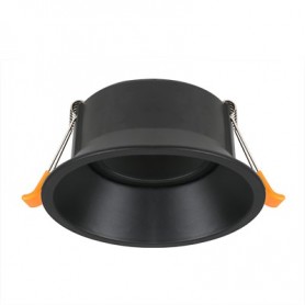 Portafaretto Ghiera Orientabile Tonda Nera Foro 83mm In Alluminio FSL