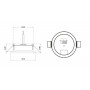 Downlight Faro Led Da Incasso Rotondo 7W CCT IP54 Foro ø65mm 600 Lumen