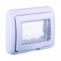 Placca Idrobox 3 Moduli Bianca IP55 Compatibile Bticino Living Light