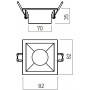 Faretto Da Incasso Fisso Quadrato Bianco Per GU10 GU5.3 XKONE Arelux