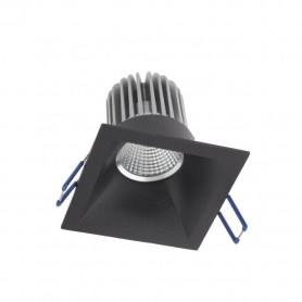 Faretto Da Incasso Fisso Quadrato Nero Per GU10 GU5.3 XKONE Arelux