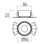 Faretto Da Incasso Rotondo XPOLI Arelux Bianco/Bianco Per GU10 o GU5.3