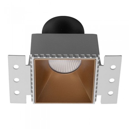 Faretto Da Incasso Quadrato XPOLI Arelux Bianco/Oro Per GU10 o GU5.3