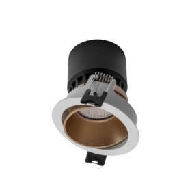 Faretto Da Incasso Rotondo Orientabile XPOLI Arelux Bianco/Oro Per GU10 o GU5.3