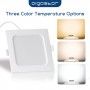 Faretto Led Da Incasso Quadrato 6W 4000k Retroilluminato Foro 95-100mm