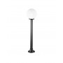 Lampione Globo Sfera Da Giardino in ABS 175cm D. 30 cm Bianco Latte
