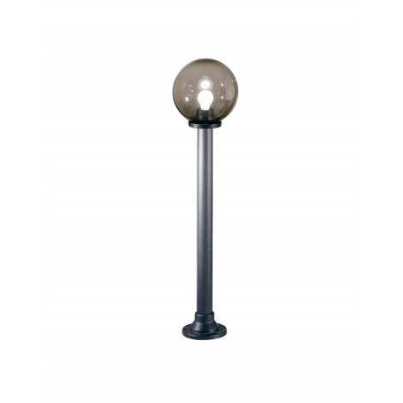 Lampione Globo Sfera Da Giardino in ABS 220cm D. 25 cm Fumè