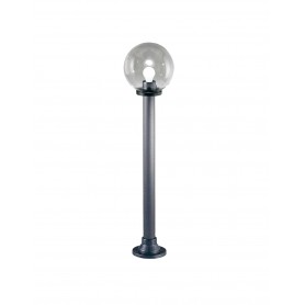Lampione Globo Sfera Da Giardino in ABS 225cm D. 30 cm Trasparente