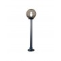 Lampione Globo Sfera Da Giardino in ABS 225cm D. 30 cm Fumè