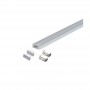 Kit 50 Barre Profilo Piatto in Alluminio per Striscia Led Anodizzato 2 Metri