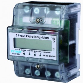 Contatore di Corrente Trifase 380V 5A ~ 80A 4 Moduli Ettroit JXDA-03