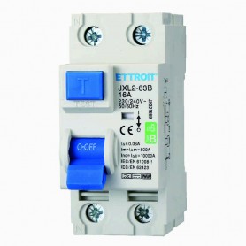Ettroit Magnetotermico Differenziale Puro 2P 16A 30mA CURVA B 6KA AC/DC 220V