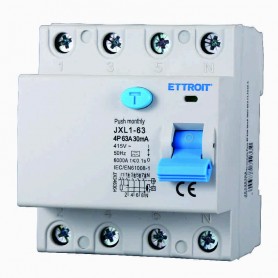 Ettroit Interruttore Differenziale Puro 4P 63A 30mA 380V-6KA CLASSE A JX346364