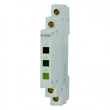 Ettroit Indicatore Luminoso Led Tre Fasi Per Guida DIN Spia di Segnalazione