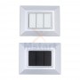 Placca Compatibile Vimar Eikon Alluminio Chiaro 3, 4, 7 Posti