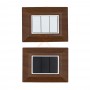 Placca Compatibile Vimar Eikon Legno Scuro 3, 4, 7 Posti