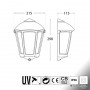 Lanterna Applique da Parete in Resina FABIO Bianco E27 IP55