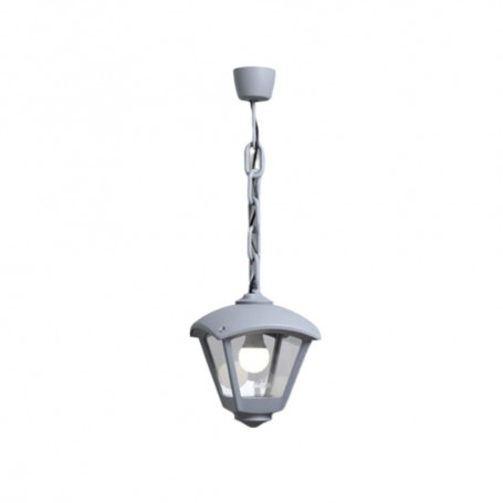 Lampada a Sospensione in Resina SICAR DARIO Grigio Trasparente IP55 E27