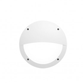 Plafoniera Rotonda da Parete o Soffitto in Resina LUCIA EL Bianco Opale IP66 E27