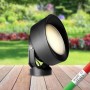 Faretto LED TOMMY EL Nero IP66 con GX53 10W CCT