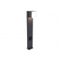 Lampione da Giardino CUBA 1L con Presa Laterale Grigio Scuro 12,2W 3000K IP54